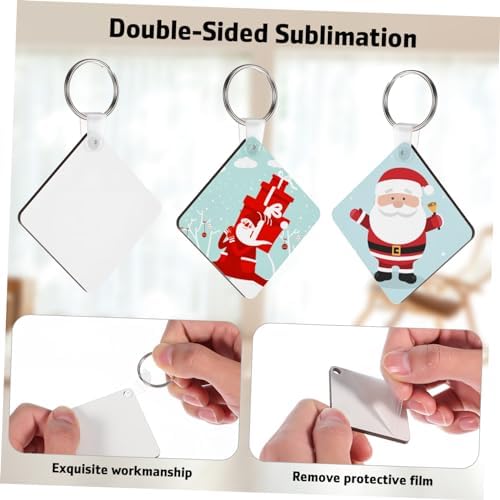 ARTIBETTER 40pcs Double-sided Keychain Blanks for Custom Keychains