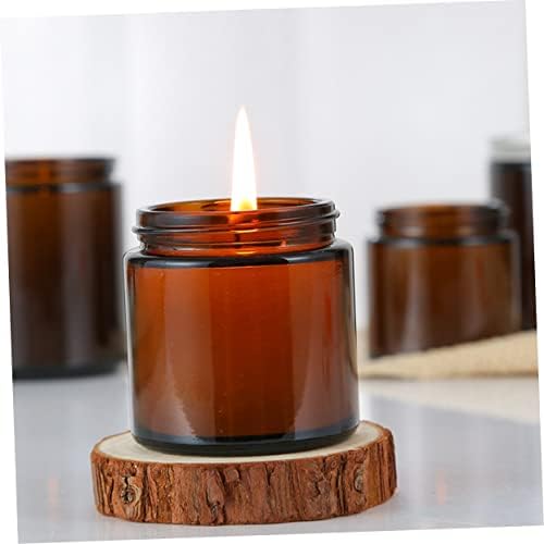 VILLFUL 10pcs Scented Candle Jar Lid Glass Perfume Bottle Aroma Container