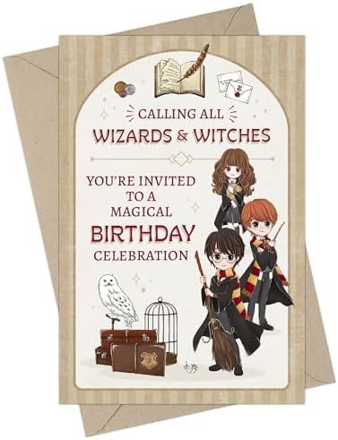 CONQUEST Harry Potter Magical Birthday Invite Envelope Set