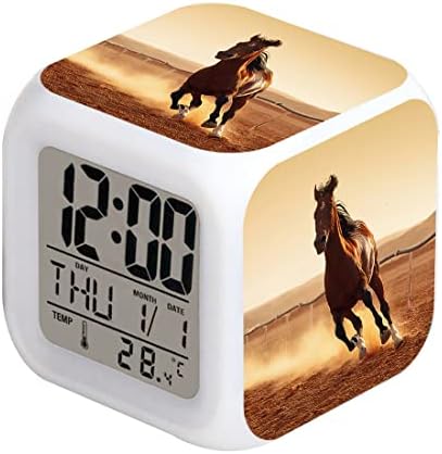 Cointone LED Alarm Clock Horse Design Clock for Kids