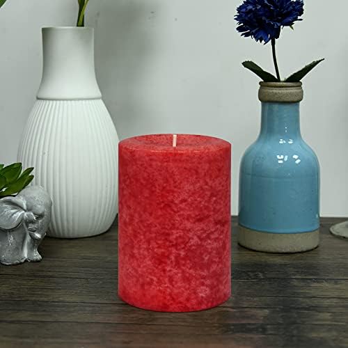 Jeco Inc 3 x 4 Cinnamon Cide Red Scented Pillar Candle