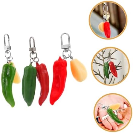 SOIMISS Chili Keychain with Pepper and Garlic Design