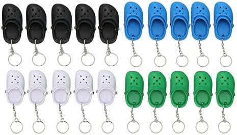 20 Pcs Mini Silicone Shoe Keychains Set