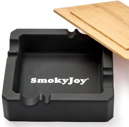 SmokyJoy Windproof Cigar Ashtray with Lid