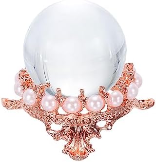 MECCANIXITY Rose Gold Crystal Ball Display Holder