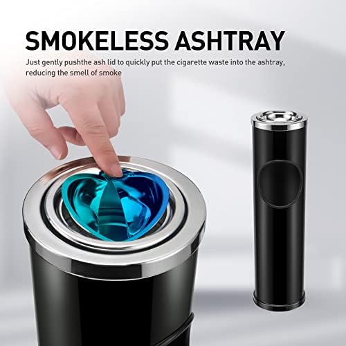 Anfrere Large Tall Outdoor Ashtray with Lid