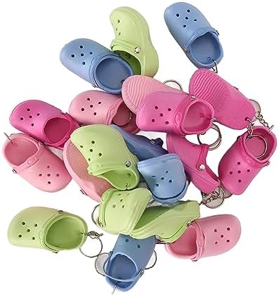 Silicone Slipper Key Chains 20pcs Pack Cute Decor