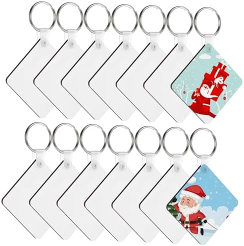 ARTIBETTER 40pcs Double-sided Keychain Blanks for Custom Keychains