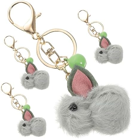 16 Pcs Cartoon Rabbit Keychain Pack
