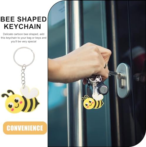 KESYOO 120 Piece Cartoon Bee Keychain Set