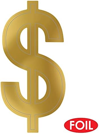 Beistle Foil Dollar Sign Silhouettes Pack of 4