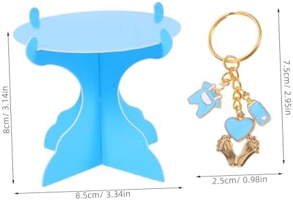 1 Set Shower Gender Reveal Cupcake Rack Keychain Favors