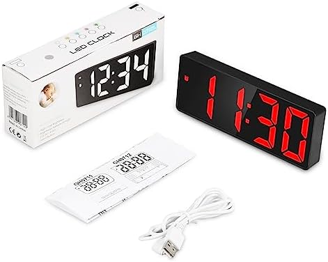 LOFICOPER 65 Inch LED Alarm Clock with USB Port