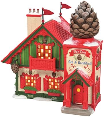 Department 56 North Pole Village Pine Cone Bed and Breakfast Light Building