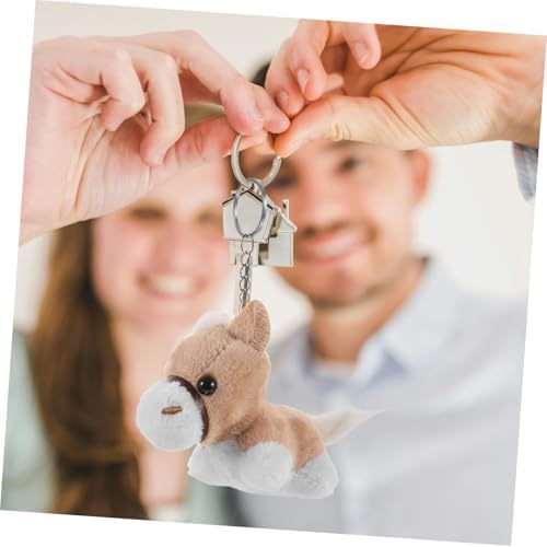 12pcs Cute Plush Animal Keychains for Decor and Gifts