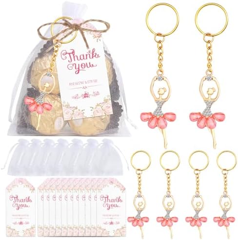 30 Sets Birthday Party Favors Ballerina Keychain Pack