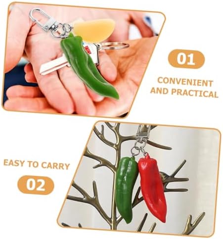 Chili Keychain Key Ring for Car Keys Fashion Decor