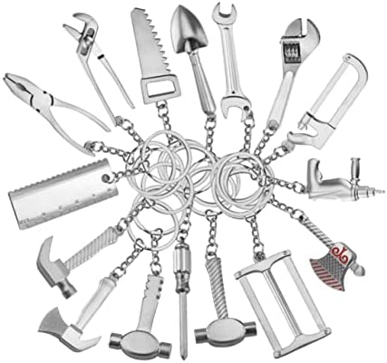 20Pcs Creative Tool Keychain DIY Decor Set