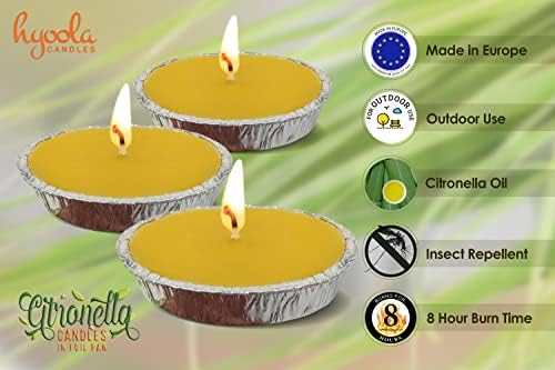Hyoola Citronella Candles 3 Pack Outdoor Indoor