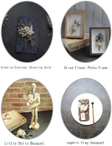 Xins Convey Mini Dried Flower Bouquet Set Pack of 12 Gray