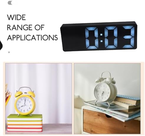 Luxshiny Digital Alarm Clock with Mirror Display