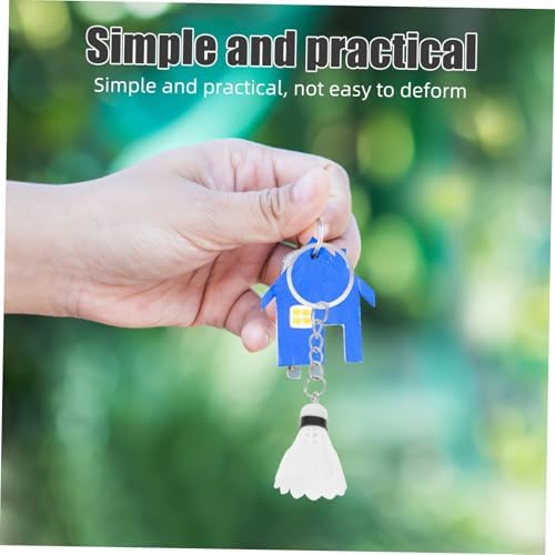 VICASKY 12pcs Mini Badminton Keychains Cute Sports Accessories