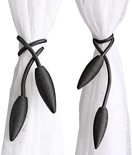 Valea Home 4 Pack Black Curtain Holdbacks