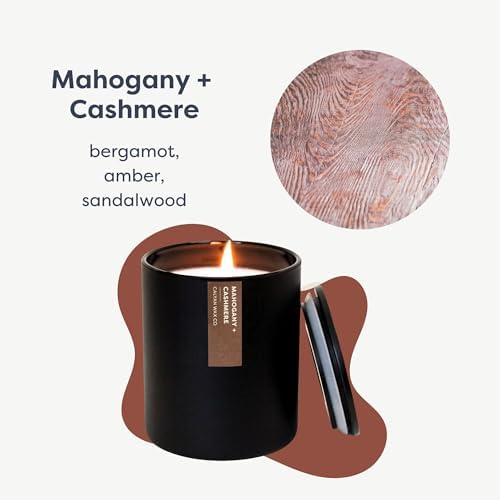 Calyan Wax Candle Mahogany Cashmere 75 Hour Burn
