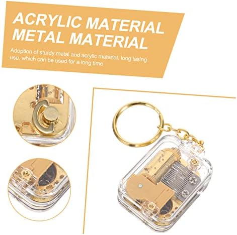VICASKY 4pcs Mini Musical Box Keychain Pendant for Boys and Girls