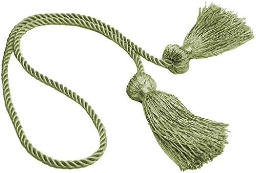 Decorative Double Tassel Curtain Tieback Holdback Beige Green
