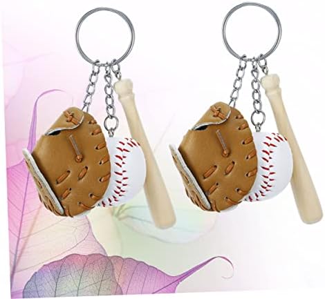 HANABASS Baseball Theme Keyring Pack 4 Pcs