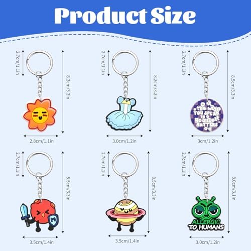 100pcs Cute Keychain Set for Classroom Gifts and Party Favors