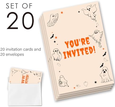 Halloween Party Invitations with Envelopes Set of 20 Double Sided
