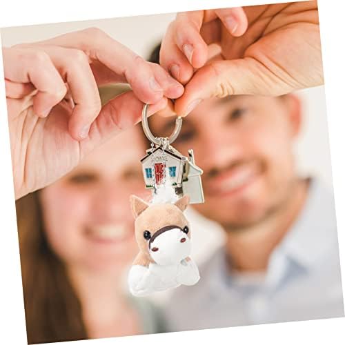 12pcs Cute Plush Animal Keychains for Decor and Gifts
