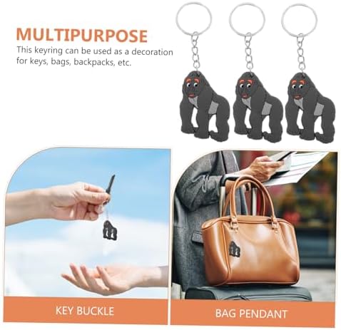 12pcs Cute Animal Keychain Gorilla Charm Birthday Party Favor