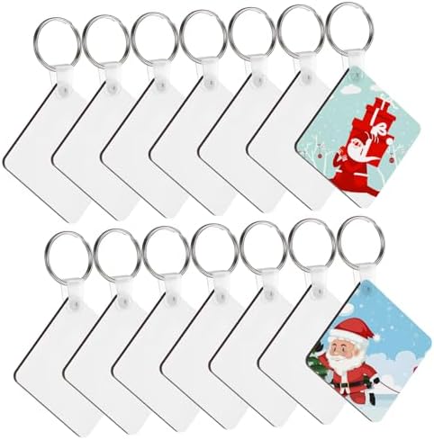DOITOOL 40pc Keyring Blanks for Sublimation Keychains DIY