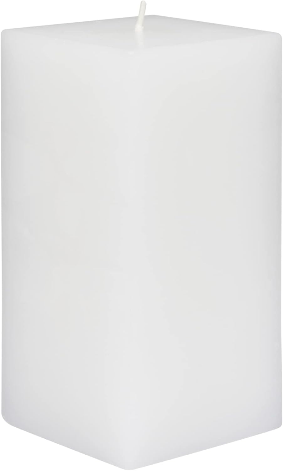 Jeco 6 Inch White Square Pillar Candle