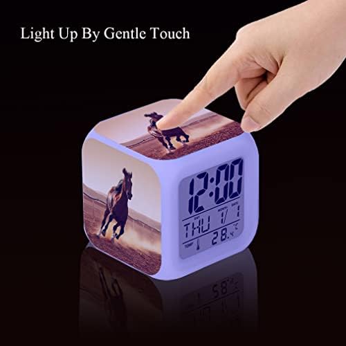 Cointone LED Alarm Clock Horse Design Clock for Kids