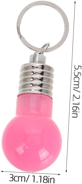 LED Bulb Key Chain with Light and Sound for Bags and Backpacks