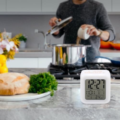 I Am Groot Cube Digital Alarm Clock with Night Light and Thermometer