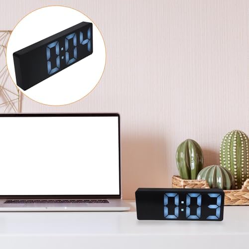 Luxshiny Digital Alarm Clock with Mirror Display