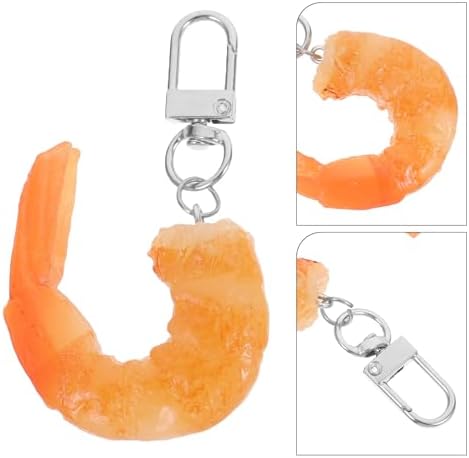 LUOZZY 12 Pcs Realistic Shrimp Keychain Pack