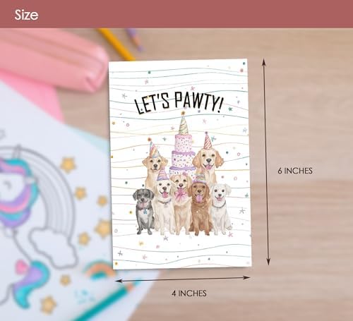 VAVINCI Pets Birthday Party Invitations 30 Sets with Envelopes