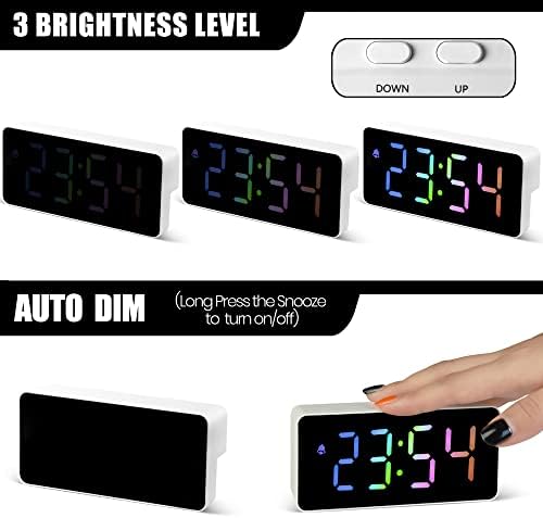 Betus Digital Alarm Clock with RGB Display