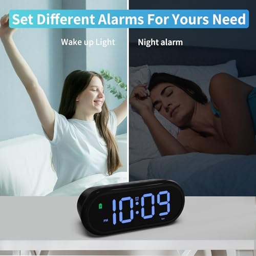 Oviouit Digital Clock with Dual Alarms and Timer