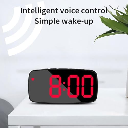 Kakina CMSX Digital Alarm Clock with LED Display and Voice Wake Up