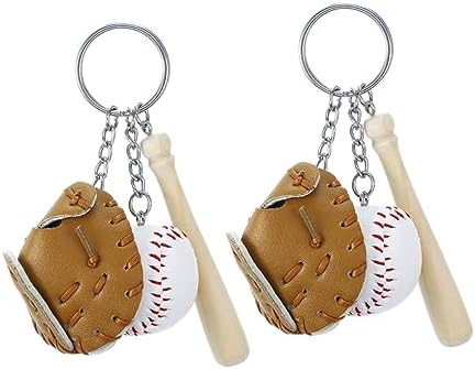 HANABASS Baseball Theme Keyring Pack 4 Pcs