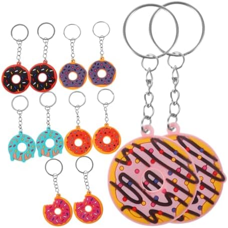 VICASKY 18Pcs Cute Donut Keychain Pendants