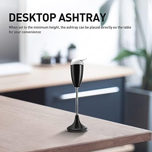 Adjustable Ashtray with Lid for Outdoor Use