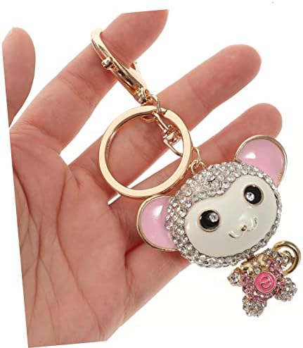 Operitacx 2pcs Monkey Keychain Metal Key Ring
